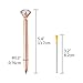 Zealor 12 Pieces Big Diamond Crystal Ballpoint Pens and 12 Pieces Ballpoint Pen Refills, Black Ink (Rose Gold)