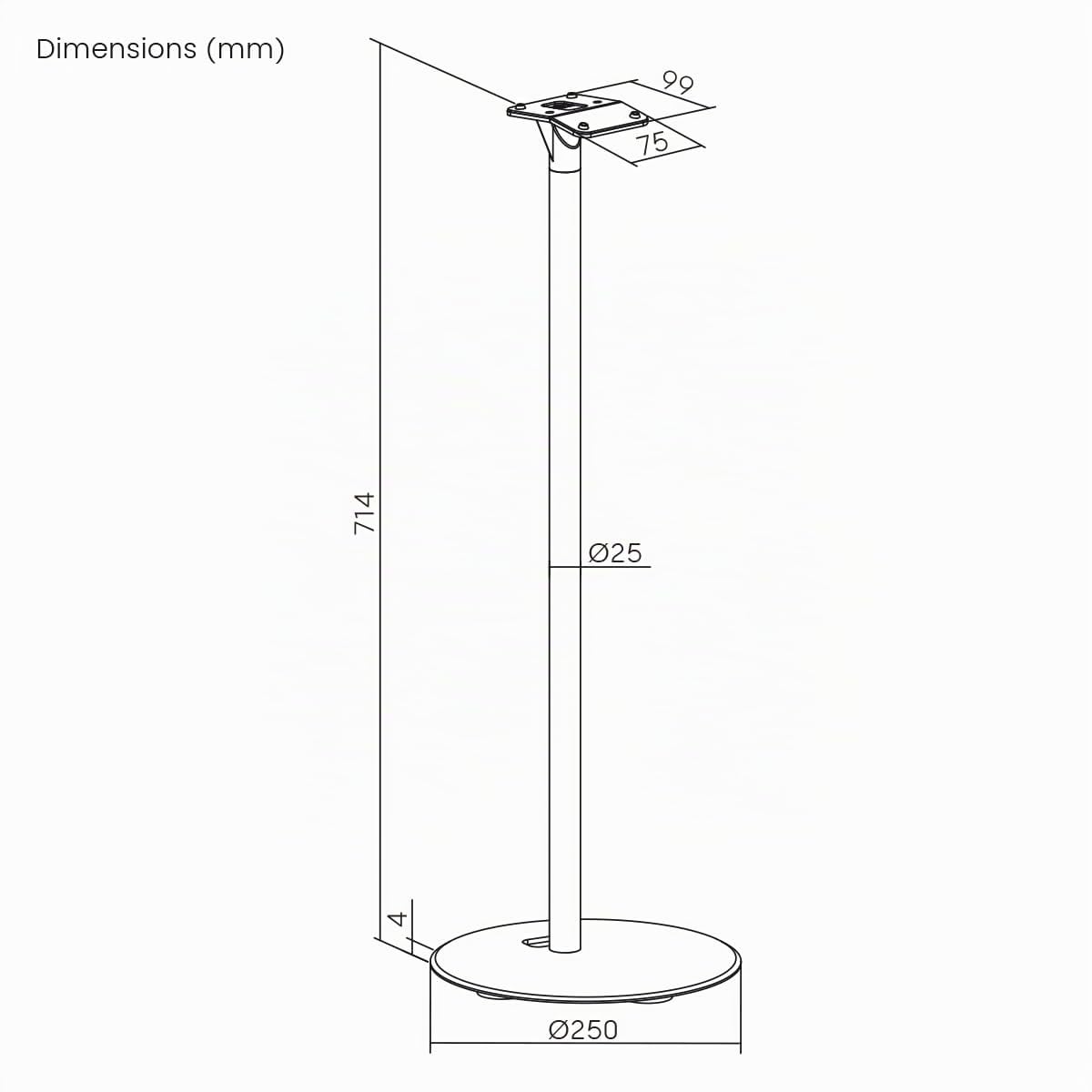 My Wall Sonos Era300 HS44WL Lot de 2 Supports de Sol, pour Sonos Era300, Design Intemporel, Support, avec Gestion des câbles, complément Parfait à Votre Salon