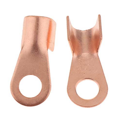 Terminal de anel de cobre com extremidade aberta FLAMEER - orifício de 10,2 mm - cabo de ajuste de 4