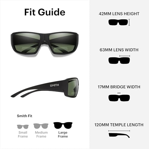Image of SMITH Guide's Choice Bifocal Fishing Sunglasses - Polarized Readers +2.0 to +2.5 Magnification for Boating & Water Sports