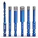6 St&uuml;ck Diamantbohrer Fliesenbohrer Set, 6, 8, 10, 12mm & Hartmetallbohrer, Glasbohrer Set Granitbohrer Diamantbohrer Fliesen, Flie&szlig;enbohrerset Feinsteinzeug Bohrer f&uuml;r Keramik, Fliesen, Glas, Granit
