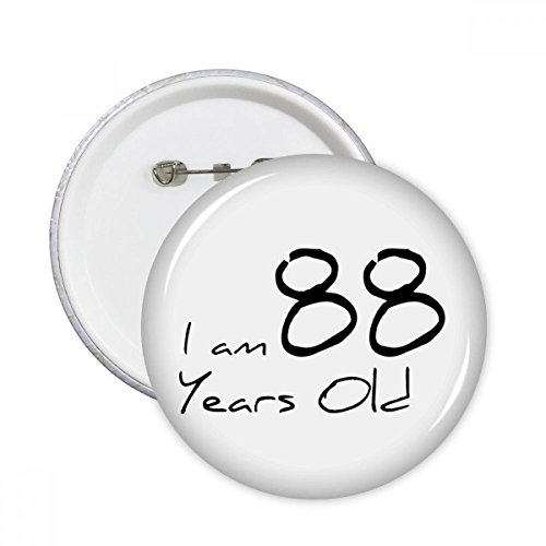 Badge Je suis 88 ans bouton rond pins pour vêtement et décoration de sac lot multicolore