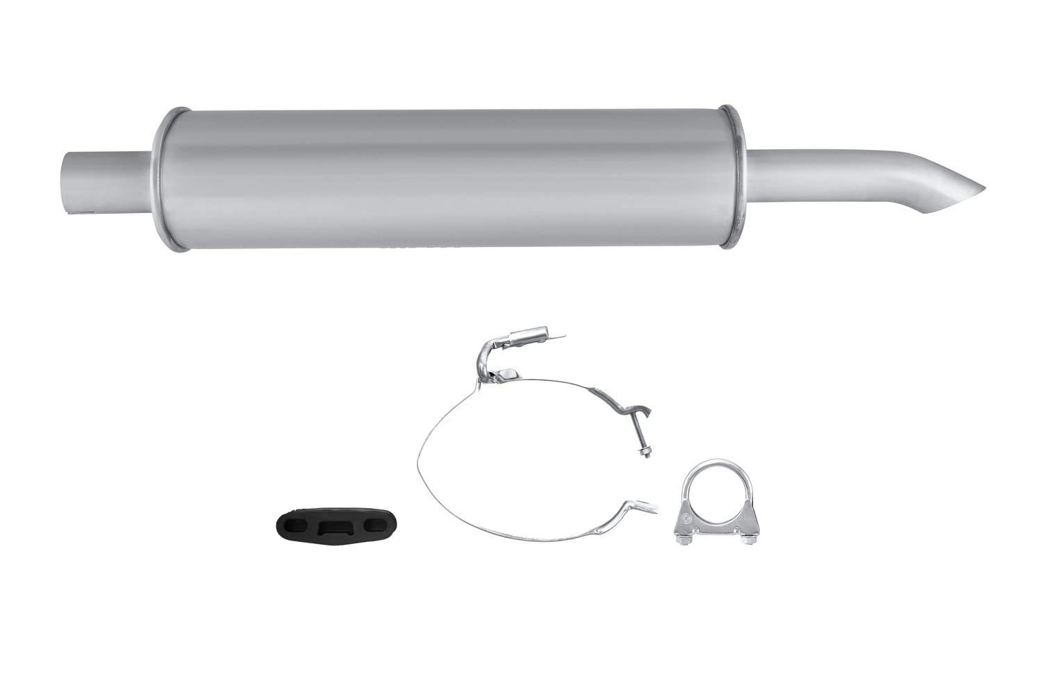 HELLA 8LD 366 030-631 Tłumik końcowy - Easy2Fit® Kit - z tyłu - jednoczęściowy - Komplet z elementami do montażu