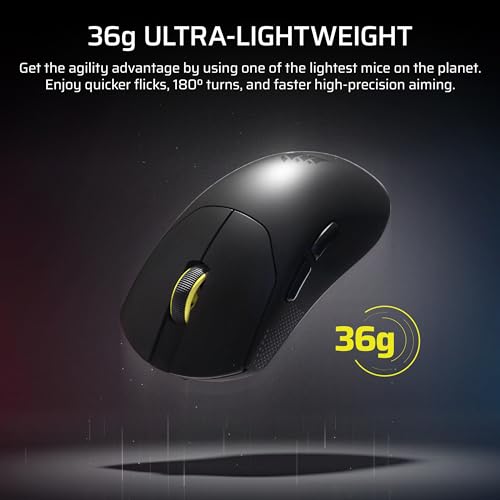 SABRE v2 PRO Ultraleggero Wireless FPS Mouse Gaming - 33.000 DPI, 36g di Peso, 8.000Hz Hyper-Polling, Interruttori Meccanici, Fino a 70 Ore di Durata della Batteria Wireless - Bianco - Mouse gaming - Immagine 4