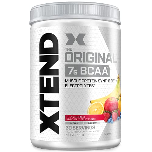 XTEND Original - BCAA-Pulver - Fruchtpunsch | Ergänzungsmittel mit verzweigtkettigen Aminosäuren | 7 g BCAA + Elektrolyte für Regeneration & Hydration | 30 Portionen