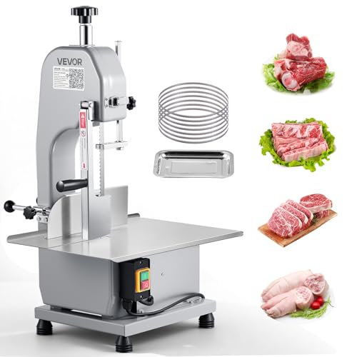 VEVOR Commercial Electric Meat Bandsaw, 1100W Bone Sawing Machine with