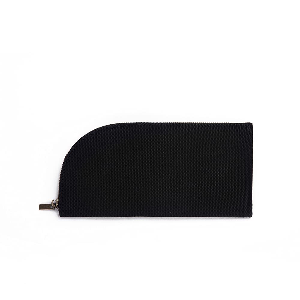 【YONBEN】Canvas Pencil Case Pencil Box Cartucheras Pencilorganiz Simple Large-Capacity Stationery Bag, Black, S, 1