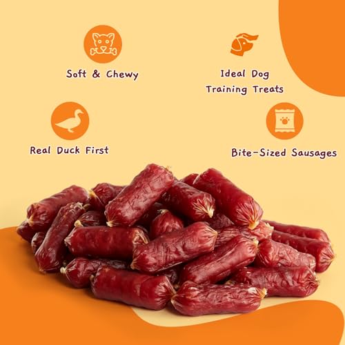 Image of Jungle Calling 66-Count Soft Duck Sausage Treats for Small & Medium Dogs