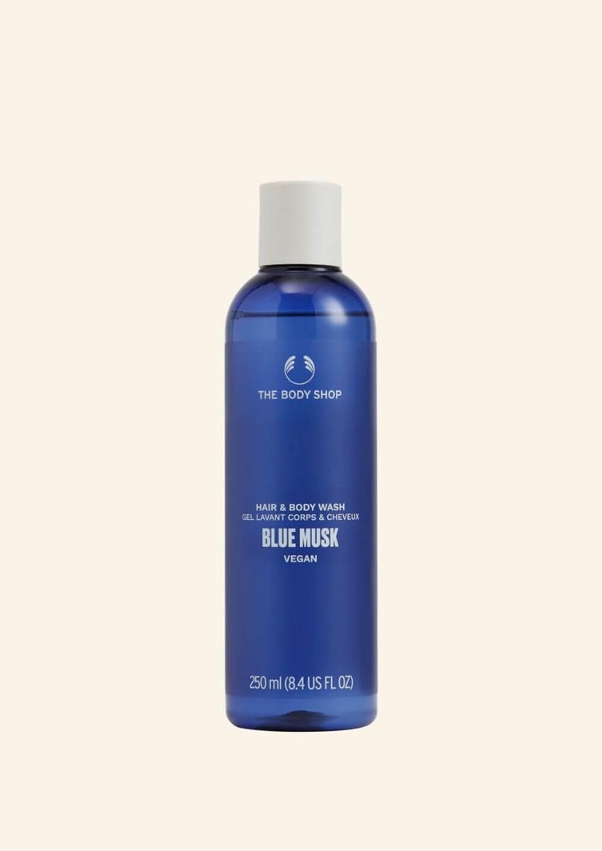 The Body Shop Blue Musk Hair and Body Wash, 250ml, 250 ml (Pack of 1)