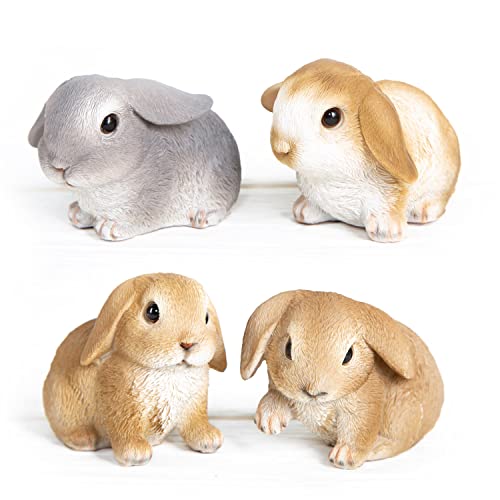 Dekohasen-Figuren, 4 Stück: Kleine Hasen Osterdeko, Dekoration Ostern...