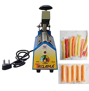 TRISAMA Pepsi Packing,Water Pouch, Milk, Liquid Packing, Sealing and Cutting Machine Hand Heat Sealer (200 mm 8 Inch) Red or Blue Manual Sealer