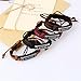 COLORFUL BLING Cross Leather Bracelet - Cross Style Multi Layer Design - Stainless Steel Fashion Men's Leather Bracelet - Classic Gift For Men & Women - WWJD Red
