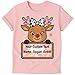 Custom Christmas T-Shirt with Cute Deer – Personalized Front Text & Back Text-Handmade Holiday Tee with Color & Size Options