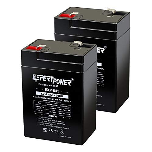 ExpertPower 6 Volt 4.5 Amp Rechargeable Battery (EXP645) 2 Pack #1