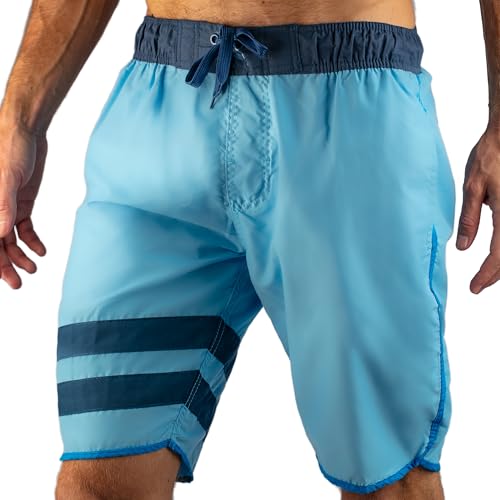 Image of Kanu Surf Men's Big Viper Extended Size Stripe Swim Trunk