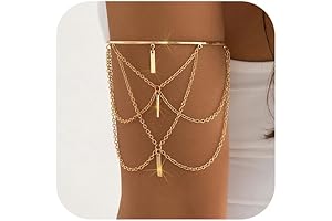 Boho Arm Cuff Layered Bar Pendant Arm Bracelet Tassel Upper Armband Open...