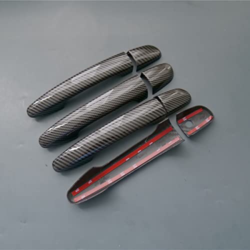 1 Set Sport Carbon Fiber Style Door Handle Cover Trim For Mazda 2 3 6 Cx-3 Cx-5 Cx-9 (No Keyless Holes) #TOP2