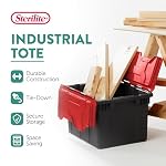 Sterilite Industrial Storage Tote with Lids for Garage, 12 Gallon, 6-Pack - Image 4