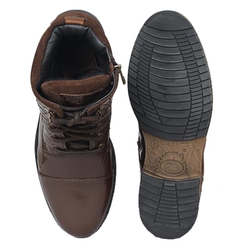 Image of Allen Cooper Genuine Leather Crumbled Comfortable Boots For Men