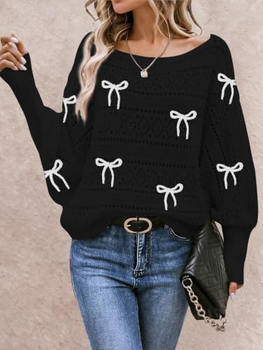 Image of Cakulo Womens Off Shoulder Oversized Pullover Knit Sweater