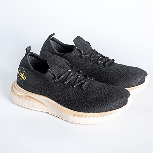 Tênis Coca-Cola Shoes, X-Fly Ibiza, adulto-unissex, Preto/Dourado, 35