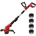 12" Electric Weed Wacker (No Battery) Compatible with Milwaukee18V Battery, Automatic Line Feed Weed Eater Battery Powered, Cordless String Trimmer with 4 Line Spools for Lawn, Garden