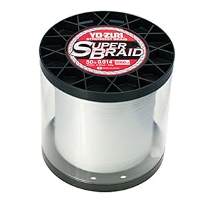 Yo-zuri Super Braid Vrac Bobine Blanc Ligne de pêche Bobine de 2 743,2 m, 22,7 kilogram Test