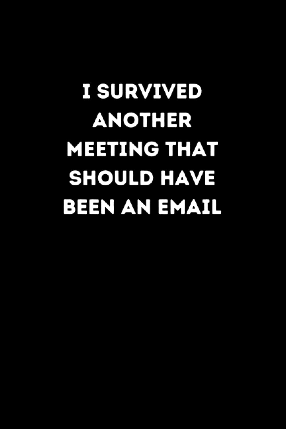 I Survived Another Meeting That Should Have Been An Email: 6x9 inches, 120 pages, Gag Gift, Lined Notebook