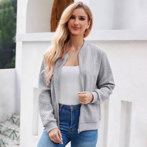 Image of Zip Up Sweatshirts for Women Casual Outfits Cardigan Outerwear Trendy Winter Jackets Coat