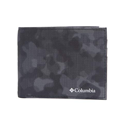 Columbia Men's RFID Blocking Nylon Slimfold Wallet, grey camo, One Size