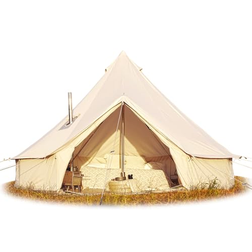 Carpa Bell de Lona para Camping 4 Personas Resistente