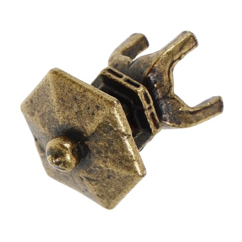 GETAJGHSD Mini Pavillon Statue Aus Kupferlegierung Zen-mikrolandschaft Dekoration Für Bonsai Moos-Aquarium Und Garten Champagnerfarbe -Lampe