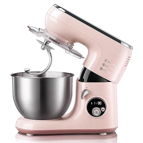 Stand Mixer Food Processor Electric Mixer 6 Speed Adjustable 1000W Tilt Head Food Mixer with 5L Stainless Steel Mixing Bowl for Kitchen Baking Cake Mini Egg Cream Food Beater