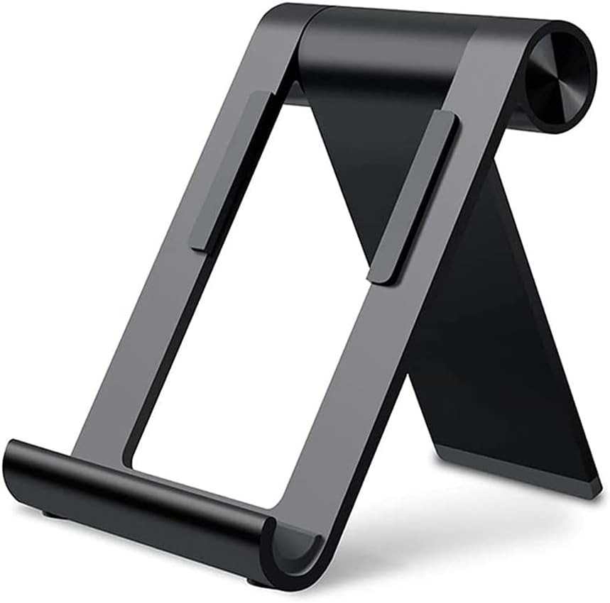 Adjustable Cell Phone Holder, Foldable Tablet Stand Mobile Mount for Desk Compatible with All Smartphones(D)