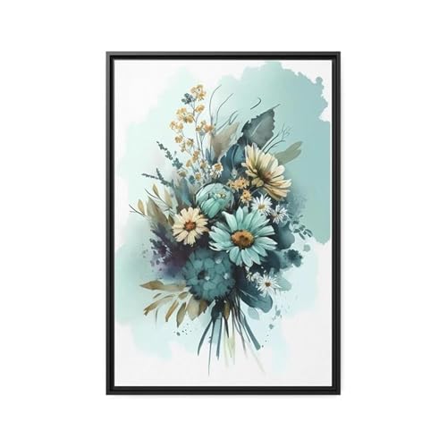 Pintura en lienzo de flores para una decoración del hogar alegre y moderna 2