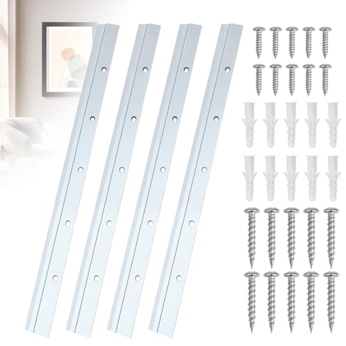 4 Pinzas Z Para Colgar, 30 Cm Soporte Empotrado De Montaje Con Tornillos Ganchos Z Rieles En Z Para Espejos Pesados Ganchos Para Marcos De Fotos