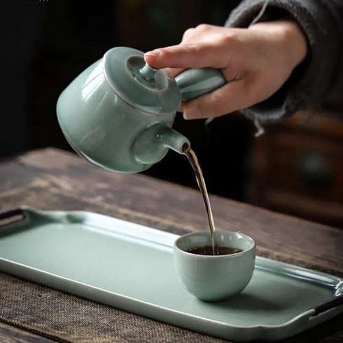 Tetera japonesa de cerámica en porcelana fina para amantes del té 8