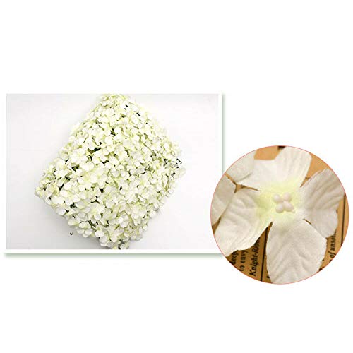 20Pcs Artificial Fake Flowers Wall Silk Rose Floral Background Wall Panels Hydrangea Floral Wall Backdrop Mat For Diy Wedding Bouquets Party Birthday Church Wall Stage Baby Shower 3D Decoration(White) #TOP3