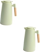 ABOOFAN 2 Peças Chaleira De Água Isolada Jarro De Água De Vidro Dispensador De Bebida Quente Garrafa De Vidro Com Tampas Jarro De Água Térmica Jarro De Água A Vácuo Garrafas De Água Jarro