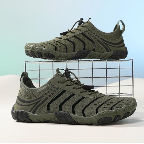 Image of Hike Barefoot Shoes Womens Men,Unisex Barefoot Water Shoes Breathable, Anti-Slip Hiking Footwear for Athletic Wide Toe Shoe Footwear for Hiking, Walking, Running, Yoga, and Water Sports
