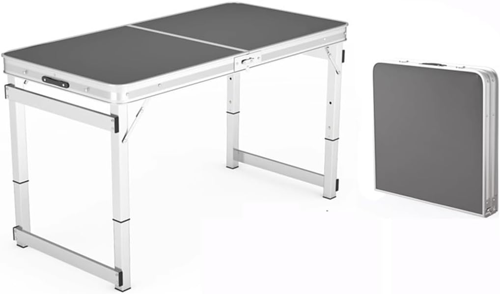 FGJKKRMI】軽量 折りたたみ式 金属製ピクニックテーブル グレー 高さ 