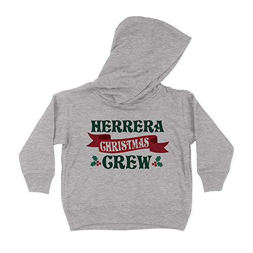 Herrera Christmas Crew Kids Hoodie Sweatshirt Toddler 2T Heather Grey