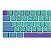 Taide Shine-ThroughPBT Keycaps,61 Key ANSI Layout OEM Profile PBT Thick Keycaps for 61 Mechanical Keyboard with Key Puller Keycaps only Color 1