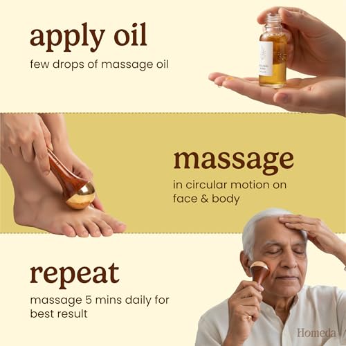 Homeda Kansa Wand Ayurveda Foot Massager - Indian Skincare Tool - SWA Kansa Wand for Feet & Face Relazation and Detox - Ayurveda Gifts (Double Bowl) - Image 5