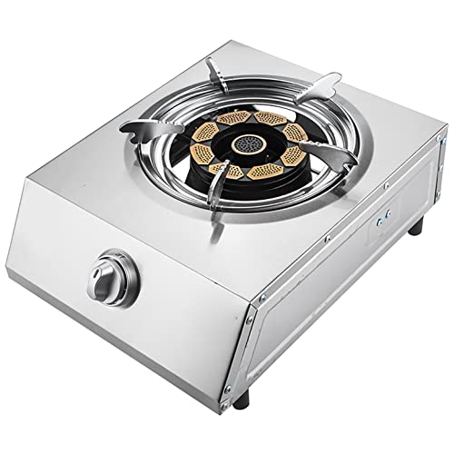 Aouoeeo Placa de Gas, Encimera de Gas, Cocina de Gas de 4,5 kW, Ligera, de Acero Inoxidable, para un Control preciso y Flexible.