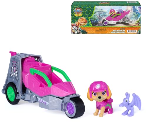 Paw Patrol Patrulla Canina Dino Movie Rescue Jet Skye con 2 Figuras | Jet Skye Dino Movie Rescue con alas, gancho y 2 figuras: Skye y pterodáctilo. Patrulla Canina. +3 años.
