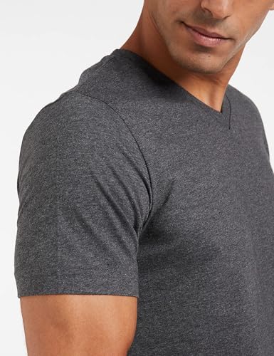 Image of Amazon Brand - Symbol Men's Solid Cotton T Shirt | Plain | V Neck | Half Sleeve-Regular Fit | Combo Pack of 3 (Available in Plus Sizes)