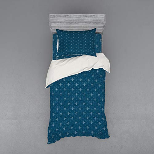 Ambesonne BSNEV_51128_TWIN Fleur De Lis Duvet Cover Set cover