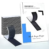 20 Sets 1.2x4 Inch Hook and Loop Strips with Adhesive, Industrial Strength Heavy Duty Sticky Back Fa