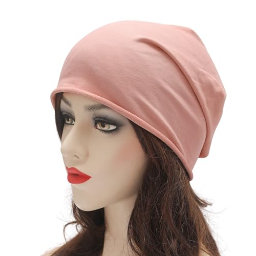 Image of ZLYC Cotton Thin Slouchy Beanie Hat for Men Women Fashion Soft Stretch Knit Skull Cap